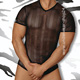 V-Shirt Striped Net